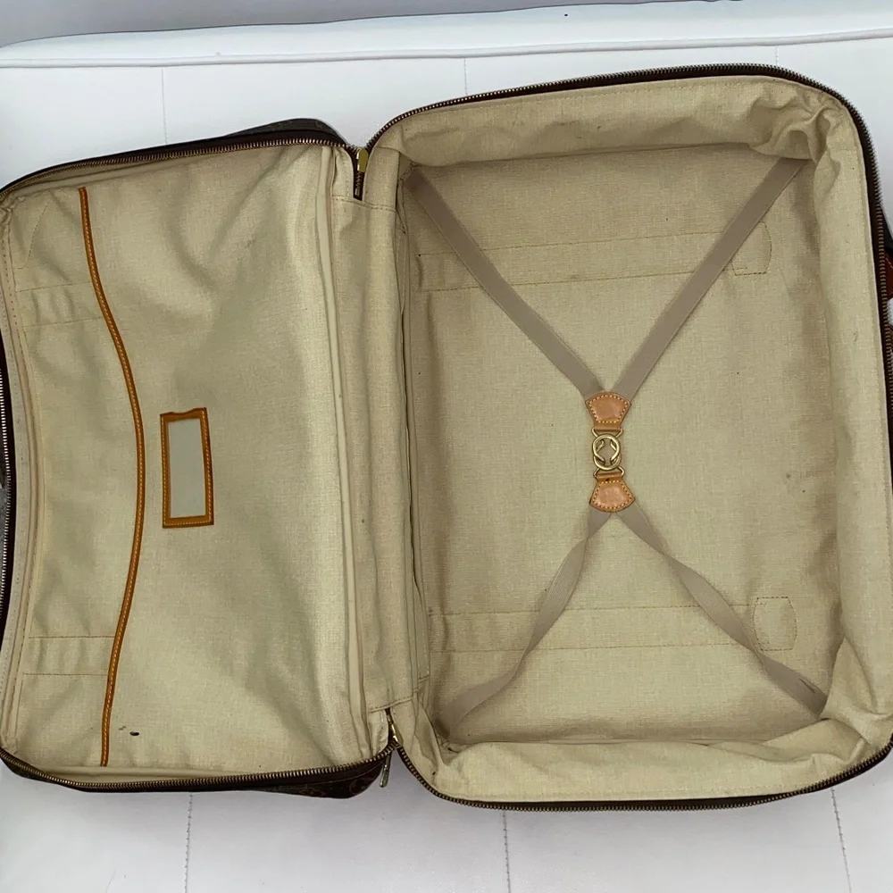 Authentic Louis Vuitton Brown Monogram Canvas Suitcase Travel Bag